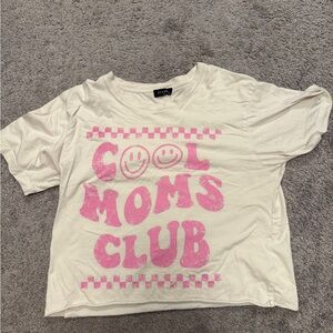 Cool Moms Club cropped tee (S)